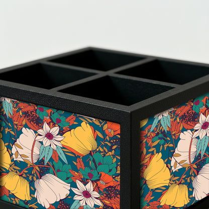 Cutlery Stand Spoon Holder Organizer for Dining Table - Autumn Leaves