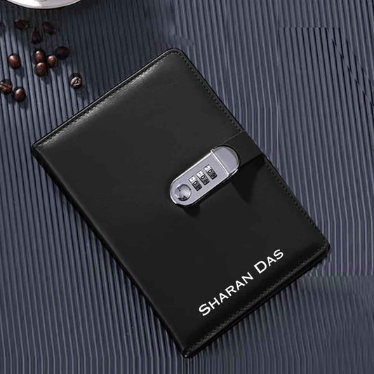 Nutcase Personalized Diary with Lock-Combination Lock Faux Leather Diary