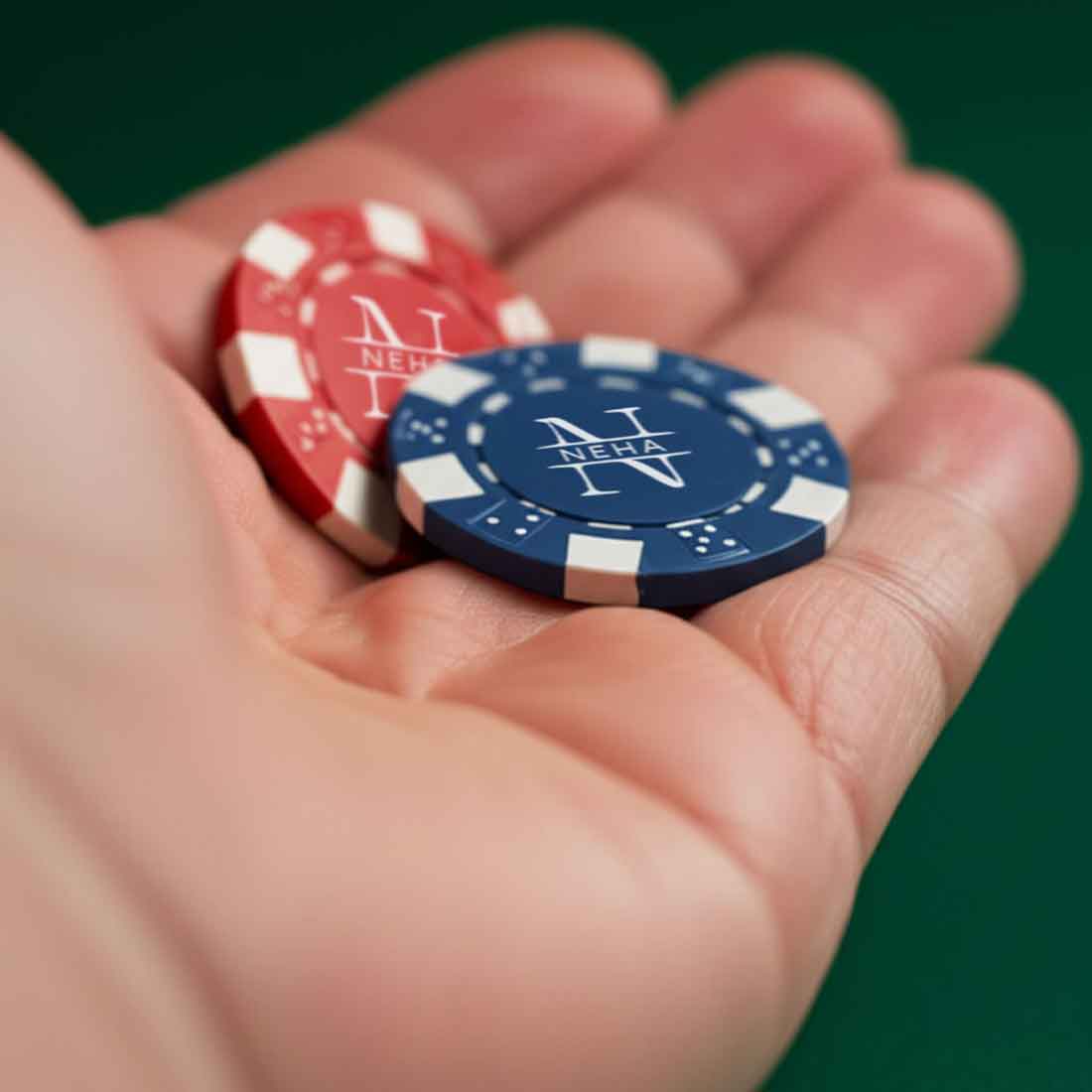 Premium Poker Chips- Personalized Clay Poker Coin with Playing Cards Non-Tearable & Waterproof (100/200/300 in 5 Colors-Colors May Vary)