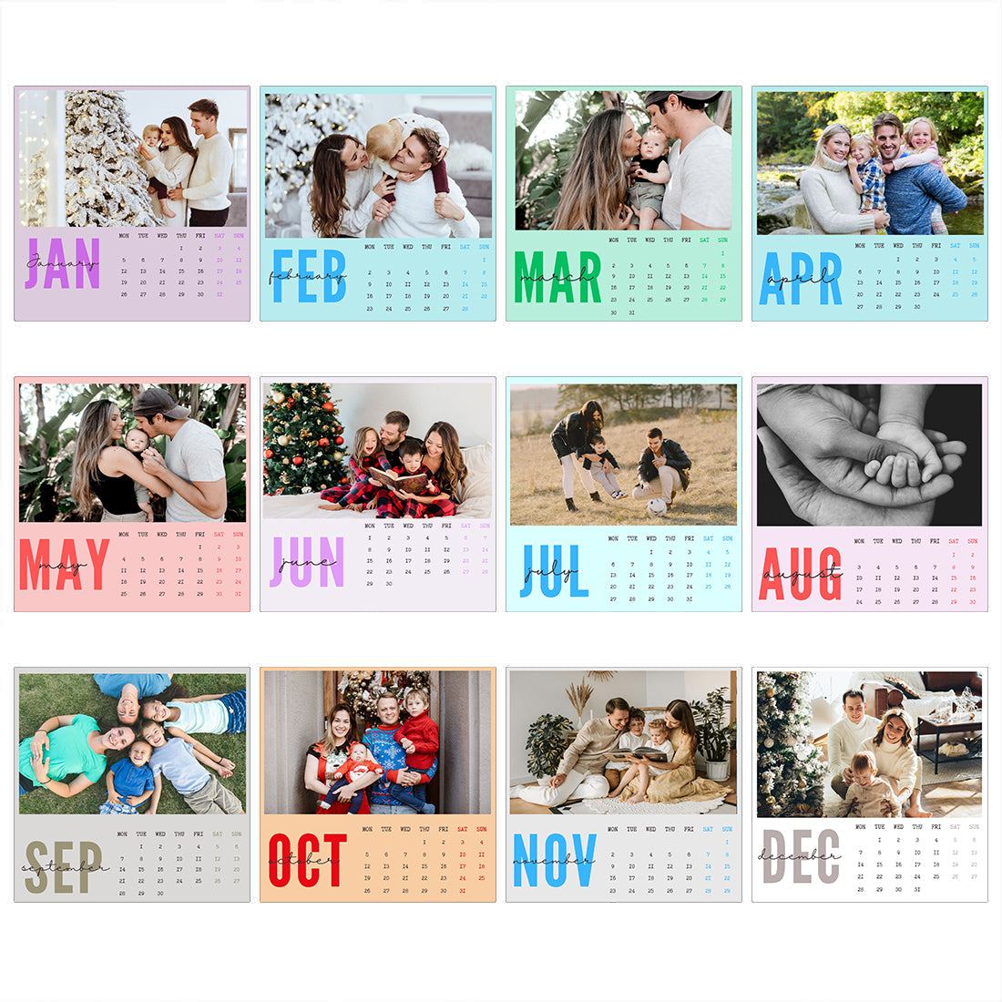 Nutcase Personalized Calendars with Pictures - Beautiful Calendars with Wooden Stand
