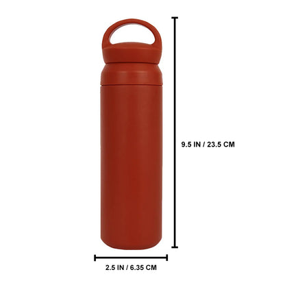 Personalized Stainless Steel Drink Bottle - Insulated Black Water Bottle 500ml