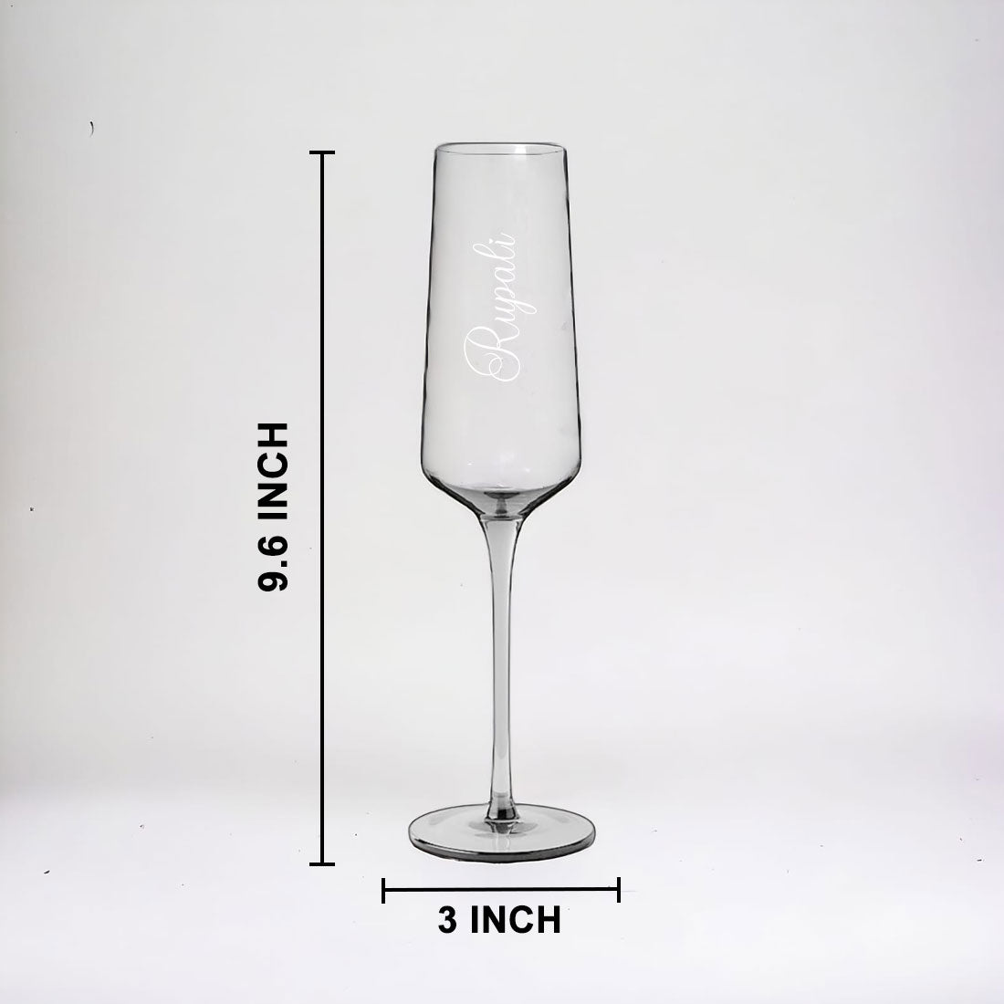 Personalised Flute Glasses with Name Engraved Premium Champagne Glass