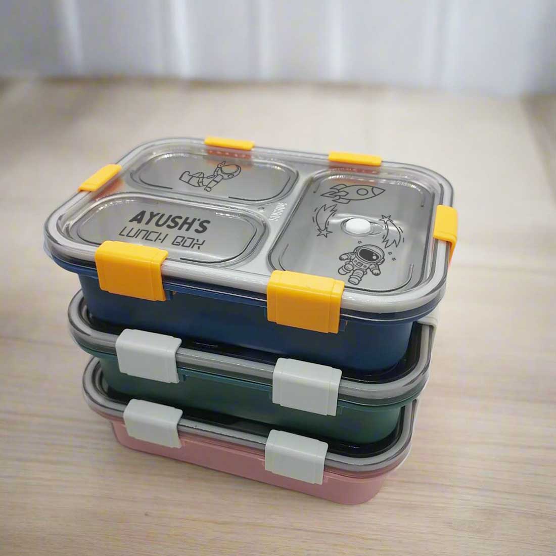 Customized Stainless Steel Childrens Lunch Box Insulated Tiffin Box