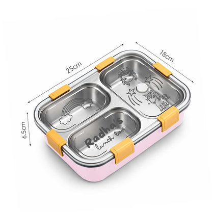 Personalised Childrens Lunch Box Stainless Steel Insulated Tiffin Box