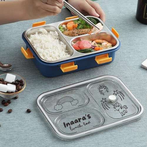 Personalised Childrens Lunch Box Stainless Steel Insulated Tiffin Box