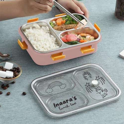 Personalised Childrens Lunch Box Stainless Steel Insulated Tiffin Box