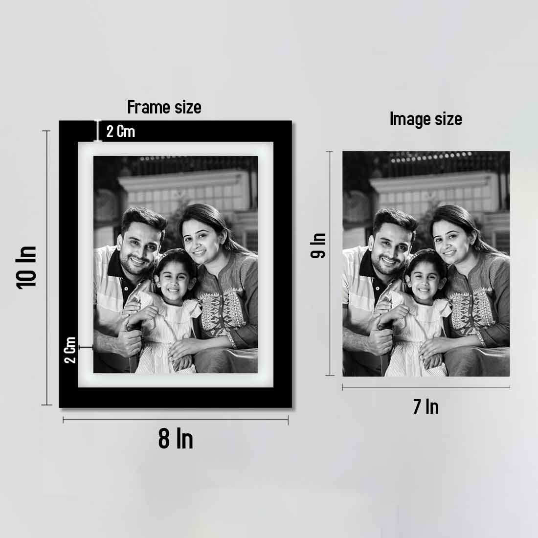 White Photo Frames for Wall Custom Memories Picture Frame  8x10 Inch (Set of 9)