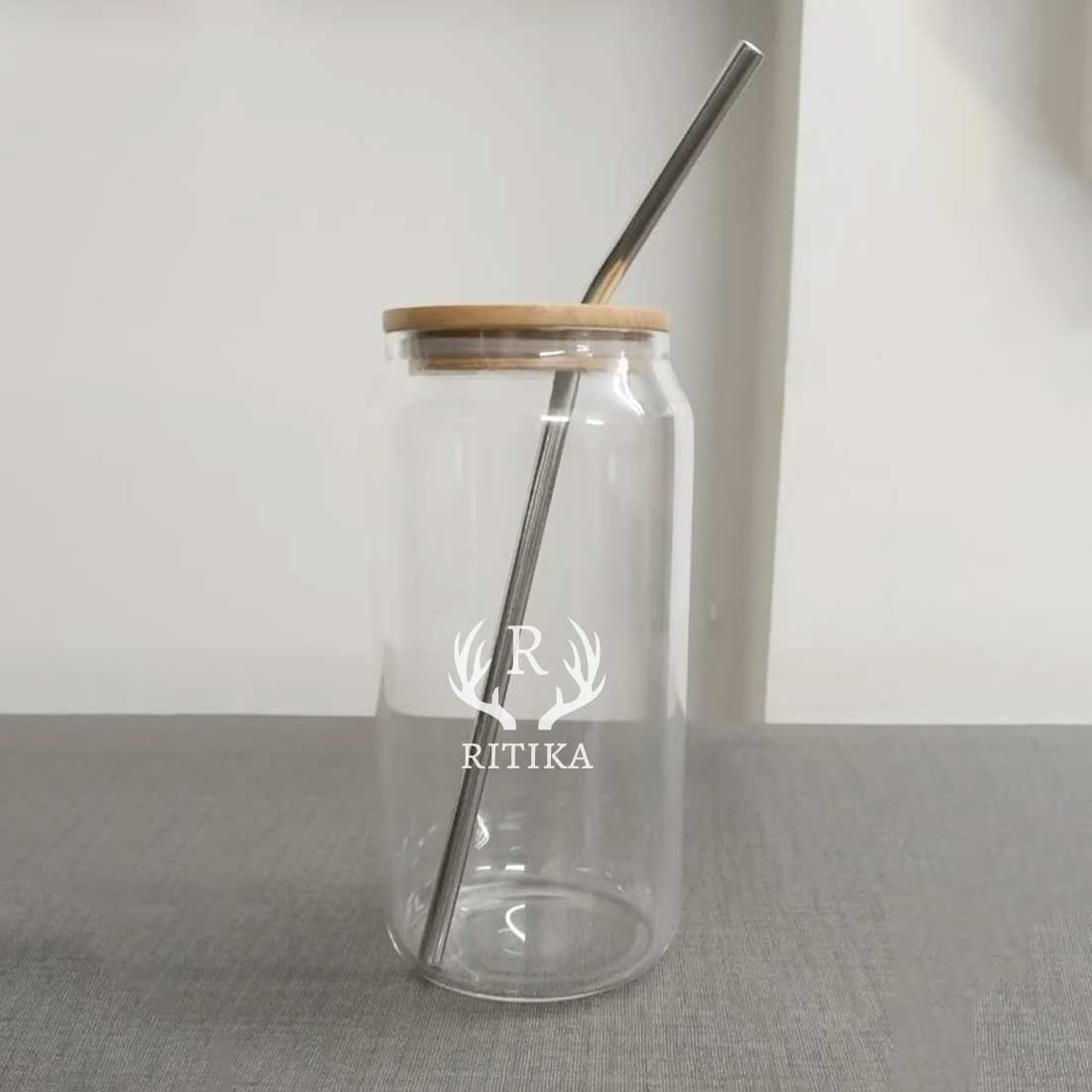 Nutcase Can Glasses with Metal Straw - Custom Drinking Glass