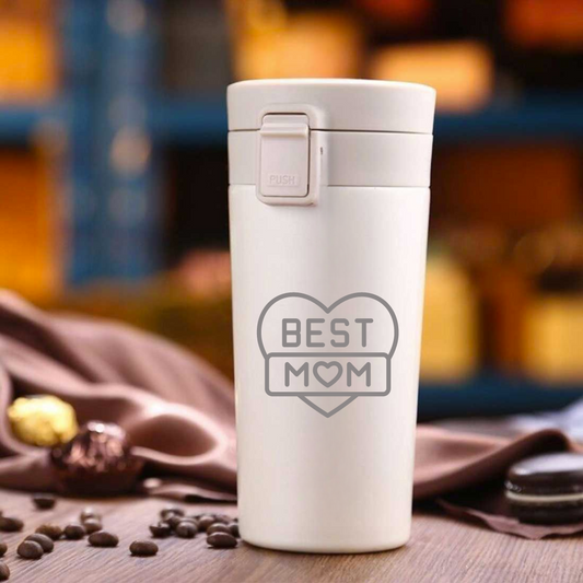 Travel Coffee Mug with Lid - Insulated Tea Coffee Tumbler for Mom Gift Idea - Best Mom