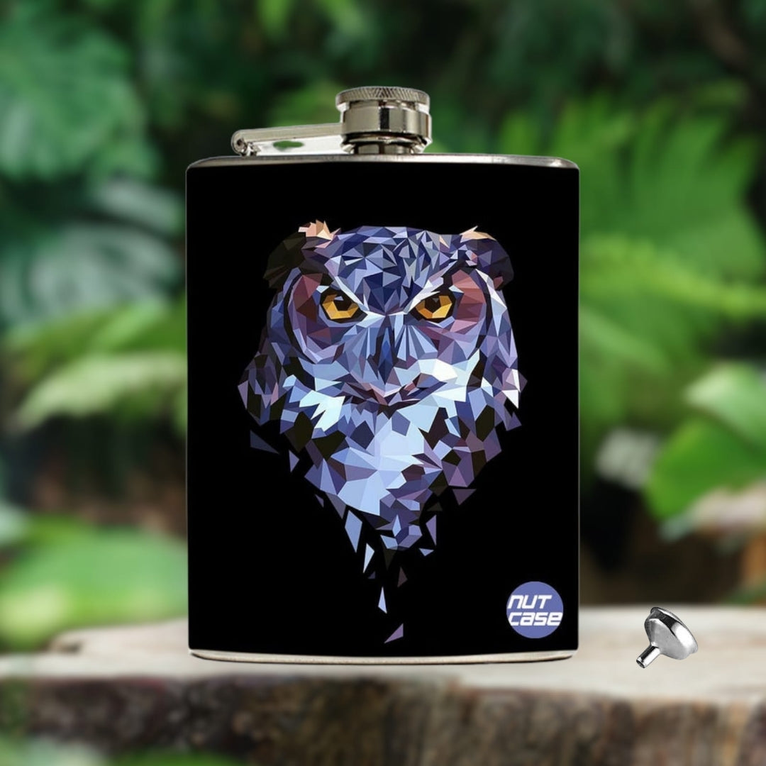 Hip Flask  -  Geometric Owl