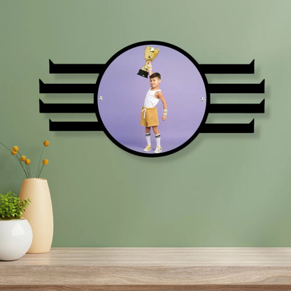 Custom Medal Hanger with Photo Showcase Your Hard-Earned Medals - Acrylic Medal Holder