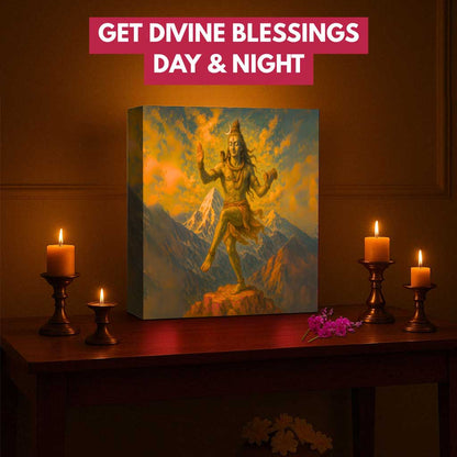 Shiva God Lamp – LED Mahadev Light for Temple and Home Décor