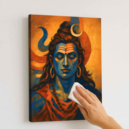 Lord Shiva Photo Frame with LED Light, HD Print– idea for Home Temple, Décor, or Gifting