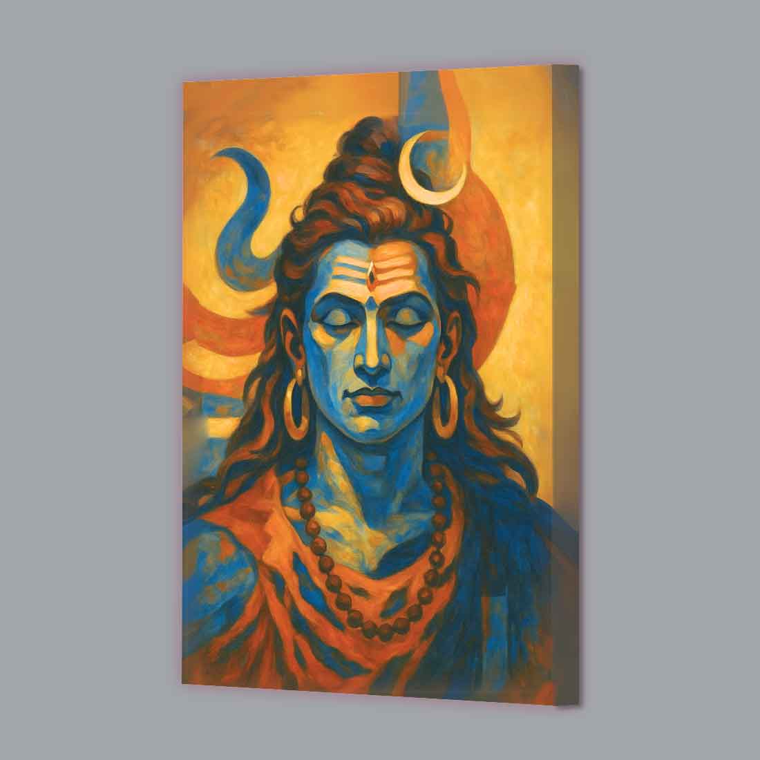 Lord Shiva Photo Frame with LED Light, HD Print– idea for Home Temple, Décor, or Gifting