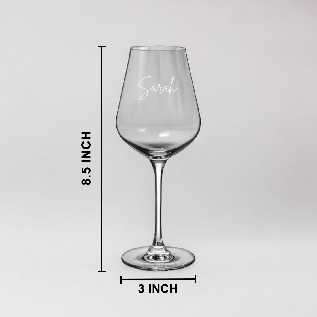 Customized Wine Glasses Set of 6 Premium Engraved Red Wine Glasses