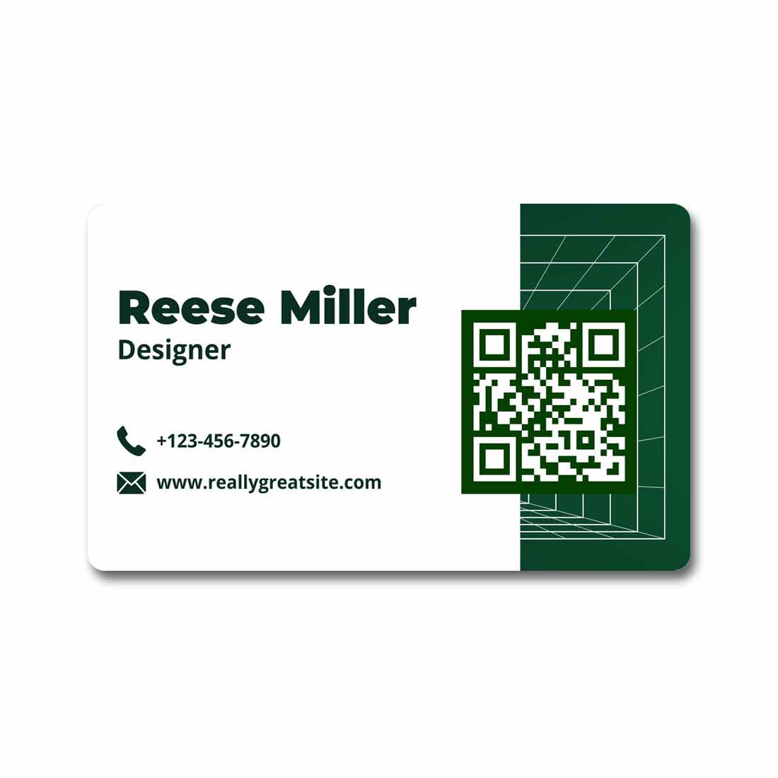 business card design with qr code