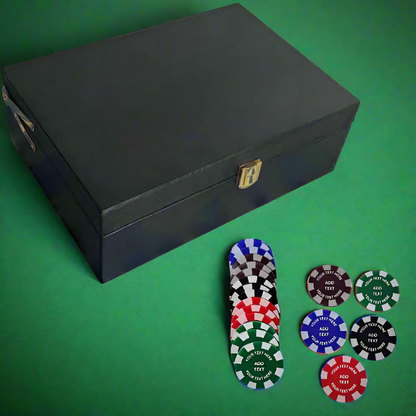 Personalized Chips for Casino with Your Text on Poker Coin - Add Text