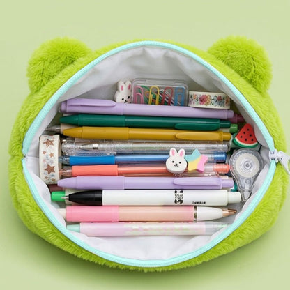 Personalised Pencil Pouch with 3D Ears & Custom Name | Birthday Gift for Kids | Plush Faux Fur