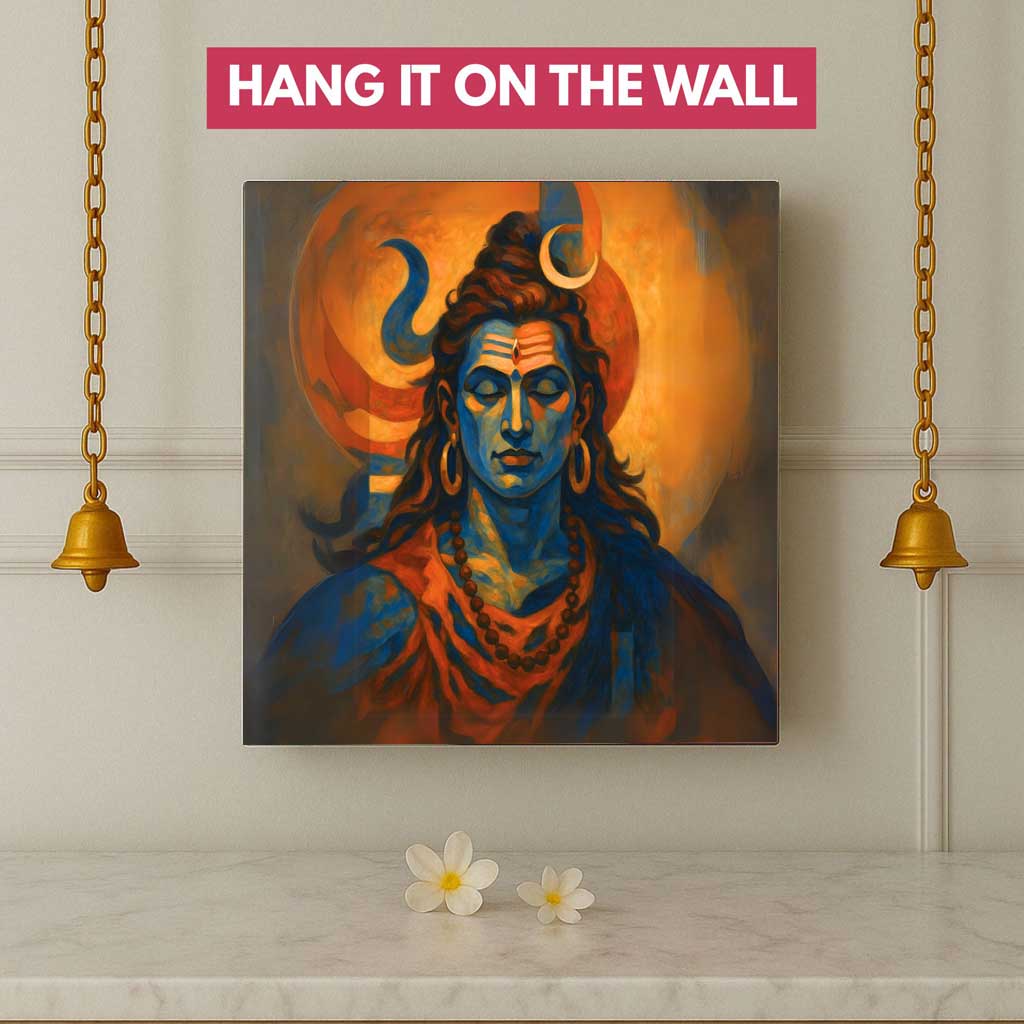 Shiva Lamp for Home – Glowing Mahadev LED Light for Puja Room Décor