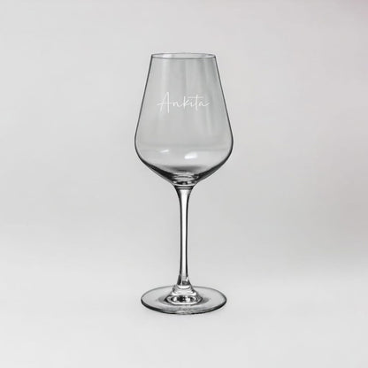 Engraved Wine Flutes - Customized Premium Red Wine Glasses