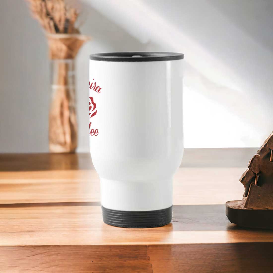 Custom Coffee Mug for the Car with Lid - Insulated Travel Cup with Name