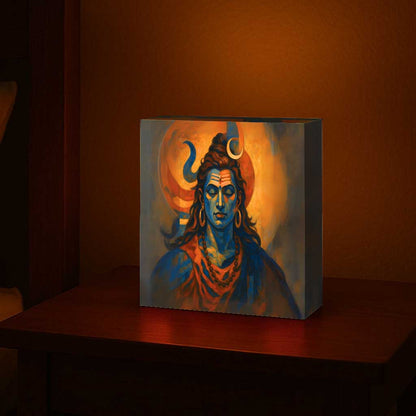 Shiva Lamp for Home – Glowing Mahadev LED Light for Puja Room Décor
