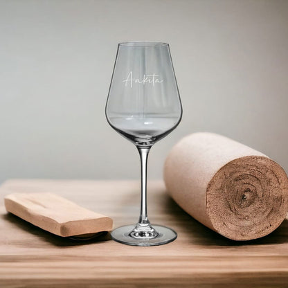 Engraved Wine Flutes - Customized Premium Red Wine Glasses