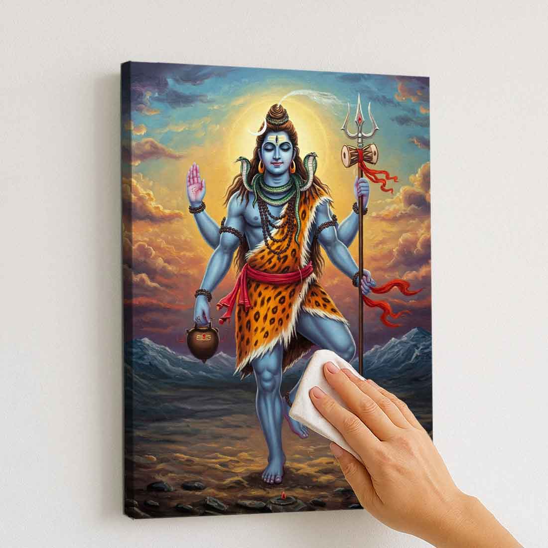 Mahadev Photo Frame with LED Light – HD Printed Wall Décor for Home Temple or Gifting