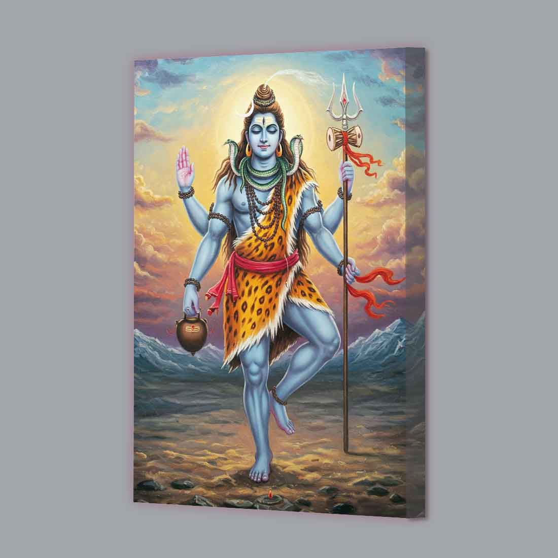 Mahadev Photo Frame with LED Light – HD Printed Wall Décor for Home Temple or Gifting