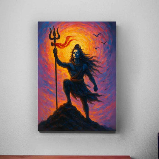 Mahakal Photo Frame with LED Glow – Premium HD Wall Art for Mandir, Home, or Gifts
