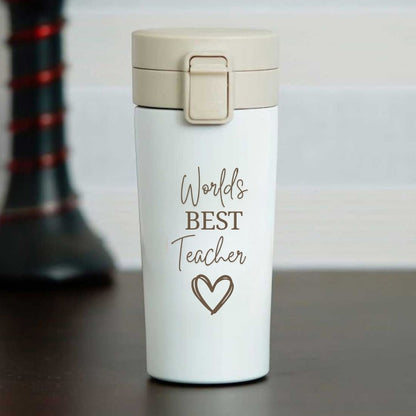 Coffee Mug for Teacher Stainless Steel Travel Flask-Perfect Teacher Day Gift (380 ML)