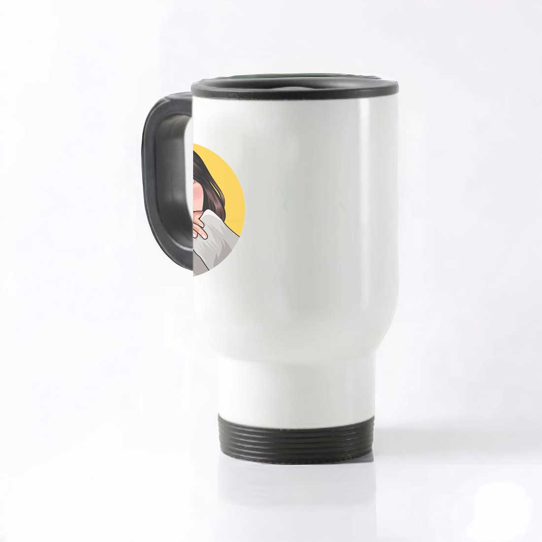 Personalized Insulated Coffee Mug with Photo Cartoonized Avatar - Gift for Her