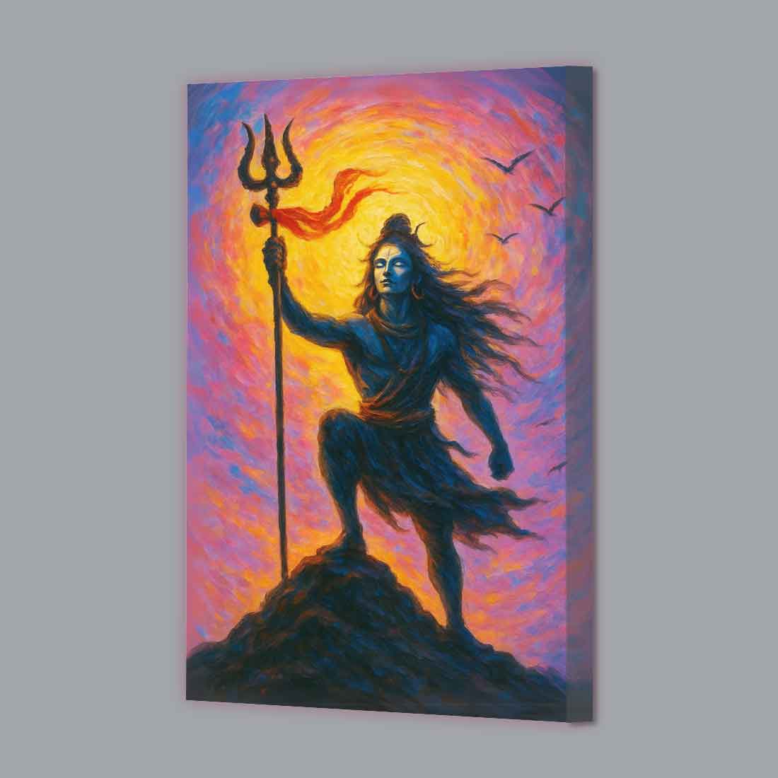 Mahakal Photo Frame with LED Glow – Premium HD Wall Art for Mandir, Home, or Gifts