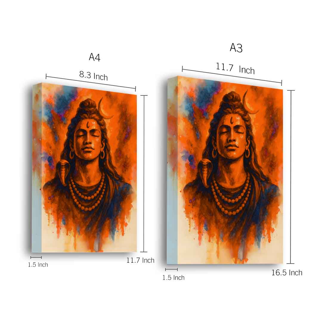 Shiva Photo Frame with LED Lighting – Premium Wall Décor for Pooja Room & Gifting