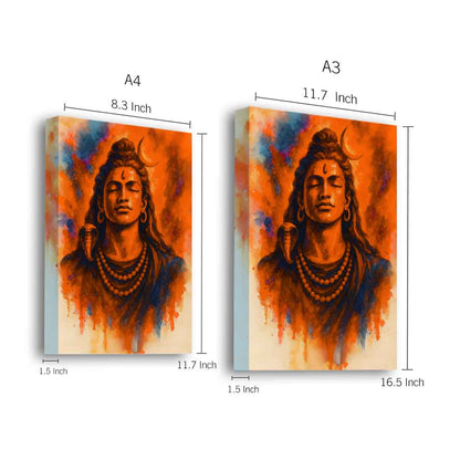 Shiva Photo Frame with LED Lighting – Premium Wall Décor for Pooja Room & Gifting