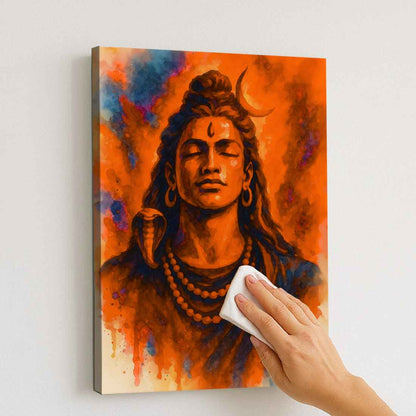 Shiva Photo Frame with LED Lighting – Premium Wall Décor for Pooja Room & Gifting