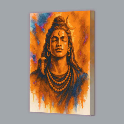 Shiva Photo Frame with LED Lighting – Premium Wall Décor for Pooja Room & Gifting
