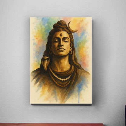 Lord Shiva Photo Frame with Light, HD Print – Premium Acrylic Wall Décor for Pooja Room & Gifting