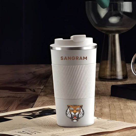 Customize Coffee Thermos 500ml - Insulated Travel Coffee Mug with Rubber Grip