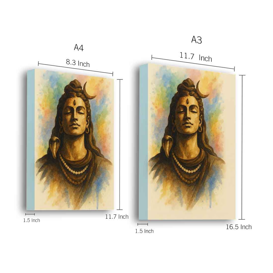 Lord Shiva Photo Frame with Light, HD Print – Premium Acrylic Wall Décor for Pooja Room & Gifting