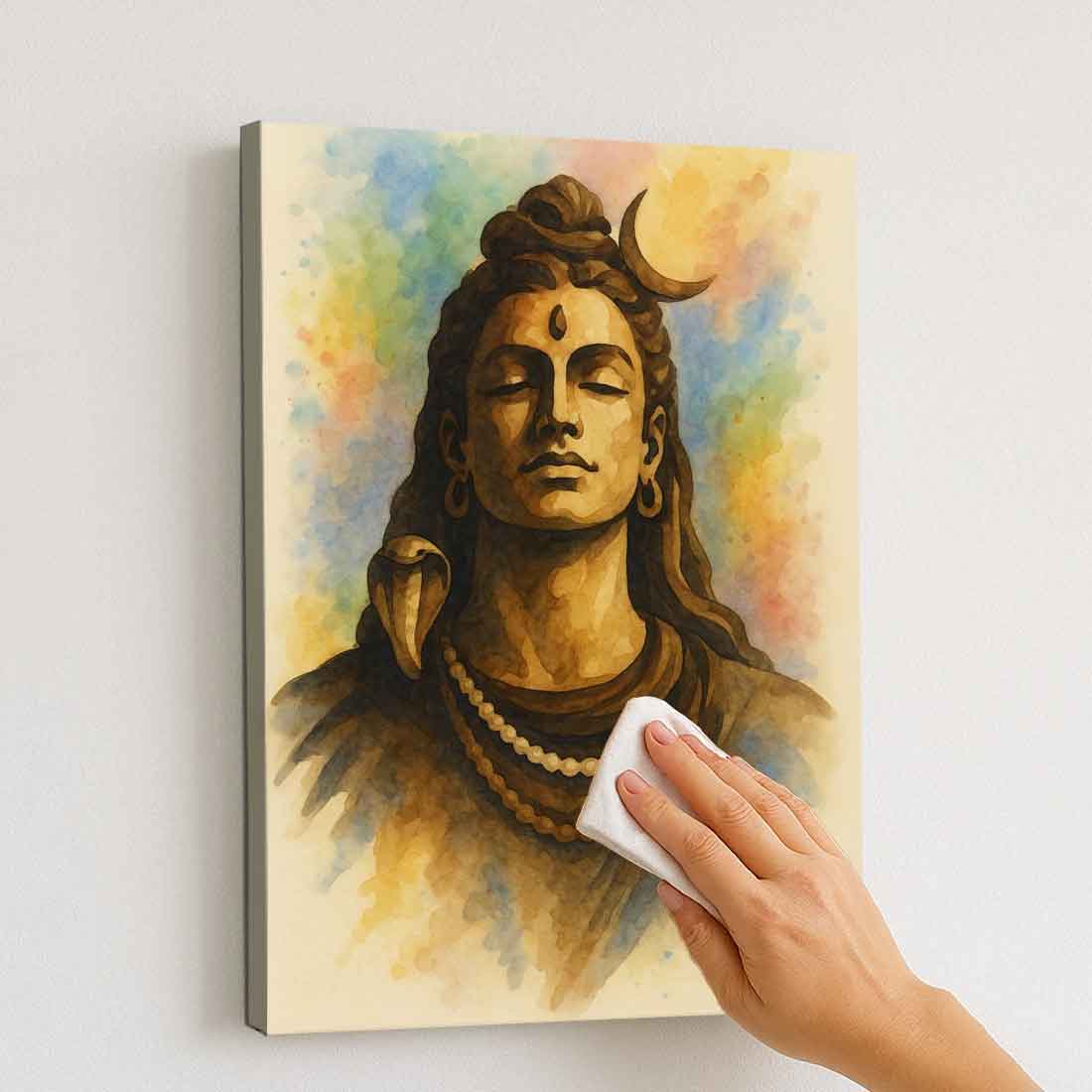 Lord Shiva Photo Frame with Light, HD Print – Premium Acrylic Wall Décor for Pooja Room & Gifting