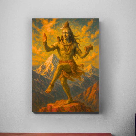 Shiv Photo Frame with LED Lighting, HD Print – Premium Wall Art Décor for Pooja Room & Gifting