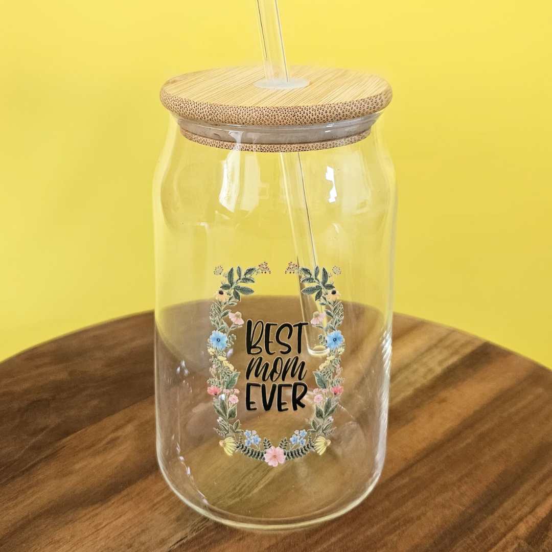 Mother’s Day Gift Box – Glass Jar with Straw, 100% Arabica Coffee & Ferrero Rocher Chocolate Combo for Mom