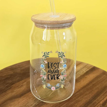 Mother’s Day Gift Box – Glass Jar with Straw, 100% Arabica Coffee & Ferrero Rocher Chocolate Combo for Mom