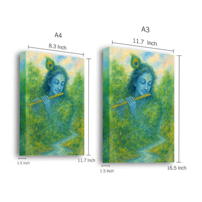 Lord Krishna Photo Frame with LED Backlight –– Ideal for Spiritual Spaces & Special Occasions