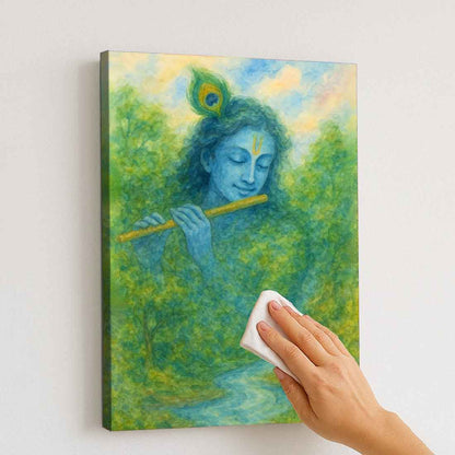 Lord Krishna Photo Frame with LED Backlight –– Ideal for Spiritual Spaces & Special Occasions