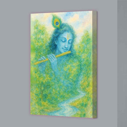 Lord Krishna Photo Frame with LED Backlight –– Ideal for Spiritual Spaces & Special Occasions