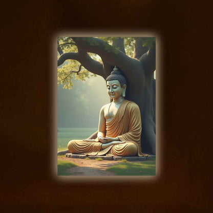 LED Buddha Frame for Wall – Premium Acrylic Frame for Home & Office Décor