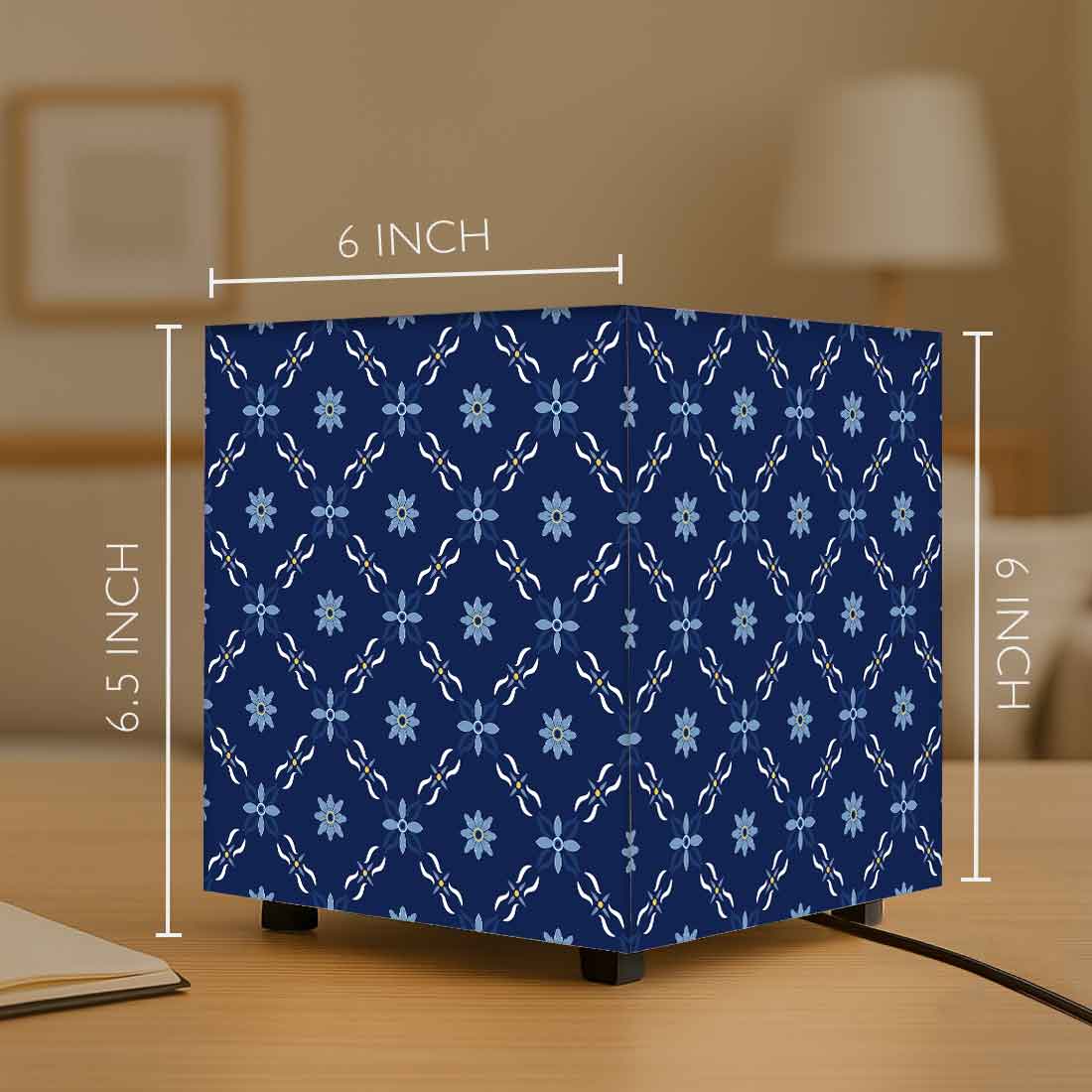 Nutcase Designer Table Lamp for Bedroom – Compact Cube LED Light for Home - Geometric
