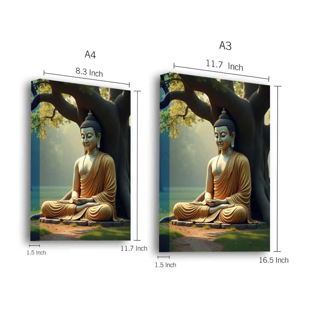 LED Buddha Frame for Wall – Premium Acrylic Frame for Home & Office Décor